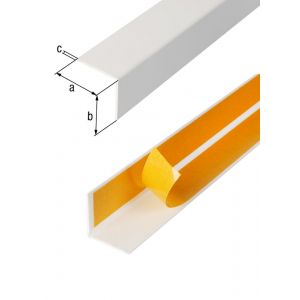 GAH Alberts hoekprofiel zelfklevend PVC wit 15x15x1 mm 2,6 m 433420