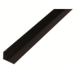 GAH Alberts hoekprofiel PVC zwart 25x20x2 mm 2,6 m 465889