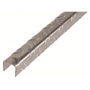 GAH Alberts U-profiel ribbel aluminium 23,5x23,5 mm 1 m 468880