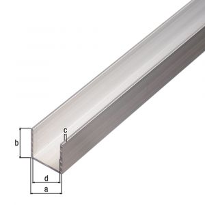 GAH Alberts U-profiel aluminium zilver 10x15x10x1,5 mm 2,6 m 480844