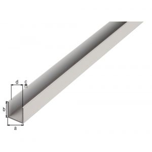 GAH Alberts U-profiel aluminium wit 15x15x15x1,5 mm 2,6 m 479930