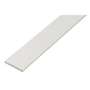 GAH Alberts platte stang PVC wit 25x2 mm 1 m 479404