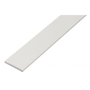 GAH Alberts platte stang PVC wit 30x3 mm 2 m 479435