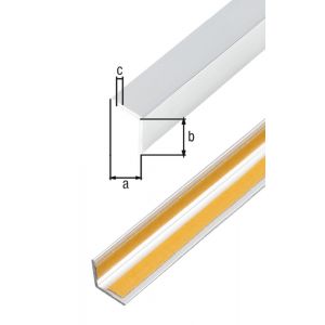 GAH Alberts hoekprofiel zelfklevend aluminium RVS optiek licht 30x15x1,5 mm 1 m 489144