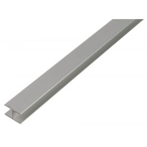 GAH Alberts H-profiel zelfklevend aluminium zilver 5,9x20x1,5 mm 2 m 030135