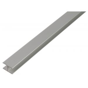 GAH Alberts H-profiel zelfklevend aluminium zilver 7,9x20x1,5 mm 2 m 030197