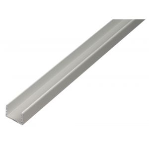 GAH Alberts U-profiel zelfklevend aluminium zilver 10x12,9x10x1,5 mm 1 m 030500
