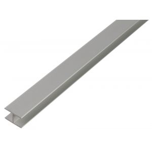 GAH Alberts H-profiel zelfklevend aluminium zilver 9,9x22x1,5 mm 1 m 030548