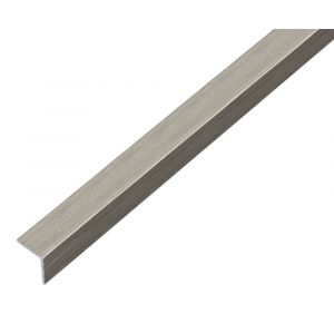 GAH Alberts hoekprofiel zelfklevend aluminium RVS optiek donker 20x20x1 mm 1 m 488741