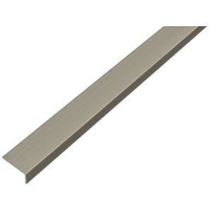 GAH Alberts hoekprofiel zelfklevend aluminium RVS optiek donker 20x10x1 mm 1 m 488758