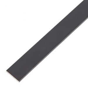 GAH Alberts platte stang aluminium zwart 20x2 mm 1 m 489373