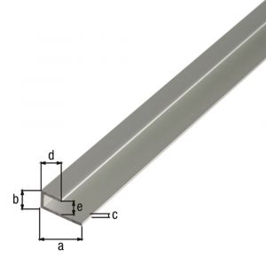 GAH Alberts afdeklijst profiel zelfklemmend aluminium zilver geeloxeerd 20x9x10 mm 1 m 030944