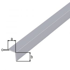 GAH Alberts hoekprofiel PVC grijs 10x10x1 mm 1 m 470593