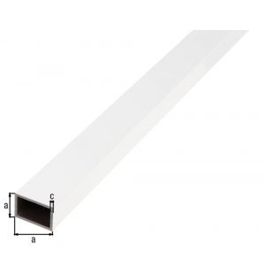 GAH Alberts rechthoekige buis aluminium wit 30x20x2 mm 2,6 m 479909