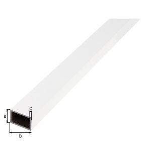 GAH Alberts rechthoekige buis aluminium wit 40x20x2 mm 2,6 m 479916