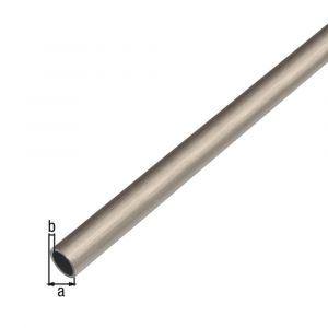 GAH Alberts ronde buis aluminium RVS optiek donker 8x1 mm 1 m 488703