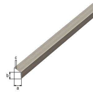 GAH Alberts hoekprofiel zelfklevend aluminium RVS optiek donker 15x15 mm 1 m 488734
