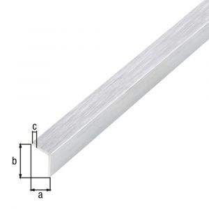 GAH Alberts hoekprofiel zelfklevend aluminium RVS optiek licht 10x10x1 mm 2 m 488994