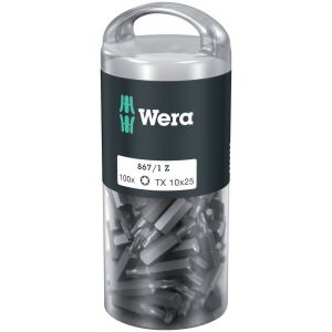 Wera 867/1 Torx bit DIY 100 TX 10x25 mm 100 delig Pro-Box 05072446001