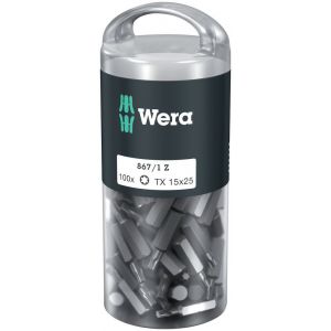 Wera 867/1 Torx bit DIY 100 TX 15x25 mm 100 delig Pro-Box 05072447001