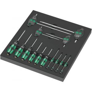 Wera 9712 schuimrubberen inzetstuk met Torx HF-schroevendraaiers set 1 14 delig 05150103001