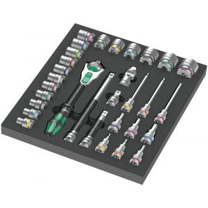 Wera 9722 schuimrubberen inzetstuk met 8000 C Zyklop ratel 1/2 inch set 1 31 delig 05150112001