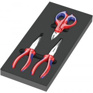 Wera 9781 schuimrubberen inzetstuk met KNIPEX tangen set 2 3 delig 05150181001