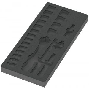 Wera 9821 schuimrubberen inzetstuk voor 8000 B Zyklop ratel 3/8 inch set 1 zonder gereedschap 172x30x392 mm 05137321001