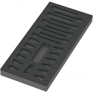 Wera 9823 schuimrubberen inzetstuk voor Zyklop B 3/8 inch bitdoppen set 1 zonder gereedschap 172x30x392 mm 05137323001