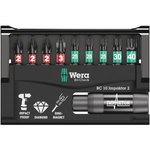 Wera Bit-Check 10 Impaktor 2 bit set 10 delig 05057682001