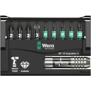 Wera Bit-Check 10 Impaktor 4 bit set 10 delig 05057417001