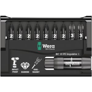 Wera Bit-Check 10 PZ Impaktor 1 10 delig 05057684001