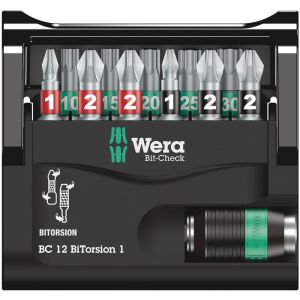 Wera Bit-Check 12 BiTorsion 1 bit set 12 delig 05057420001