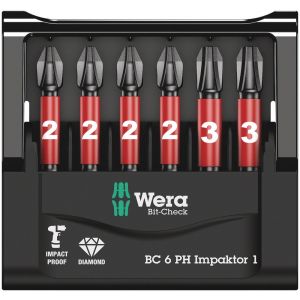 Wera Bit-Check 6 PH Impaktor 1 bit set 6 delig 05057691001