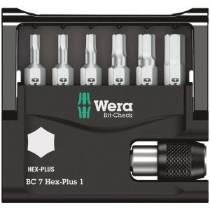 Wera Bit-Check 7 Hex-Plus 1 bit set inbus 7 delig 05056168001