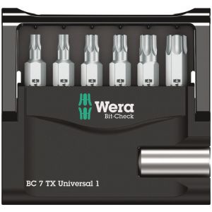 Wera Bit-Check 7 TX Universal 1 bit set Torx 7 delig 05056294001