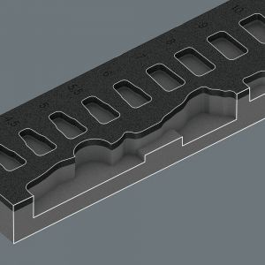 Wera 9820 schuimrubberen inzetstuk voor 8000 A Zyklop ratel 1/4 inch set 1 zonder gereedschap 172x30x392 mm 05137320001