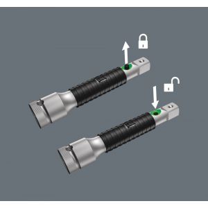 Wera 8796 SC Zyklop-verlengstuk dopsleutel Flexible-Lock met vrijloophuls kort voor 1/2 inch aandrijving 1/2 inch x 125 mm 05003642001