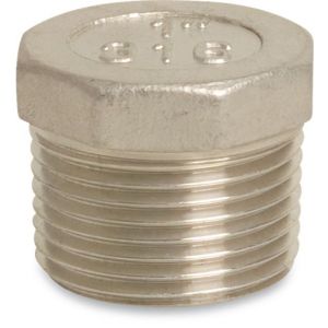 Mega Profec nummer 290 plug RVS 316 1.1/2 inch buitendraad 10 bar 0080177