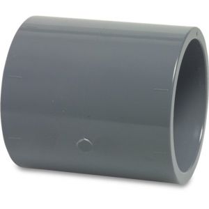Mega Profec sok PVC-U 125 mm lijmmof 16 bar grijs 0110655