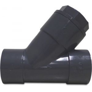 Bosta terugslagklep PVC-U 90 mm lijmmof 6 bar grijs 0111218