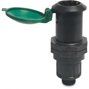 Bosta kogelafsluiter PP 3/4 inch buitendraad zwart-groen 0111670