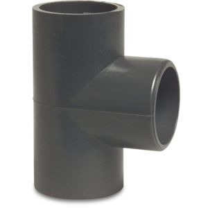 Hydro-S T-stuk 90 graden PVC-U 110 mm lijmmof 16 bar grijs 0160260