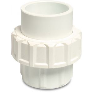 Mega Profec koppeling PVC-U 2 inch imperial lijmmof 16 bar wit 0180136