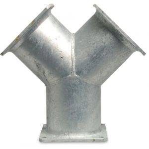 Bosta Y-stuk 45 graden staal gegalvaniseerd 6 inch vierkantflens MZ 0200730