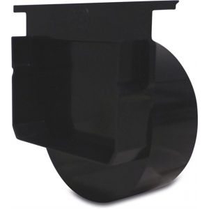 Nicoll aanzet-eindstuk PVC-U 100 mm lijm spie zwart type met stalen rooster 0361118