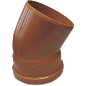 Bosta bocht 30 graden PVC-U 160 mm SN4 manchet x spie roodbruin 0370121