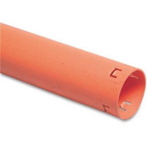 Bosta eindbuis PVC-U 80 mm klikmof rood 1 m 0380173