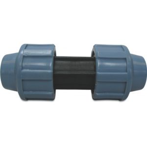 Unidelta koppeling PP 16 mm knel 16 bar zwart-blauw DVGW-KIWA-WRAS 0703100