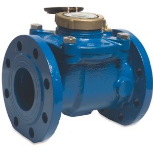 Arad watermeter droog gietijzer DN100 DIN flens 60 m3/h blauw type Woltman 0892323